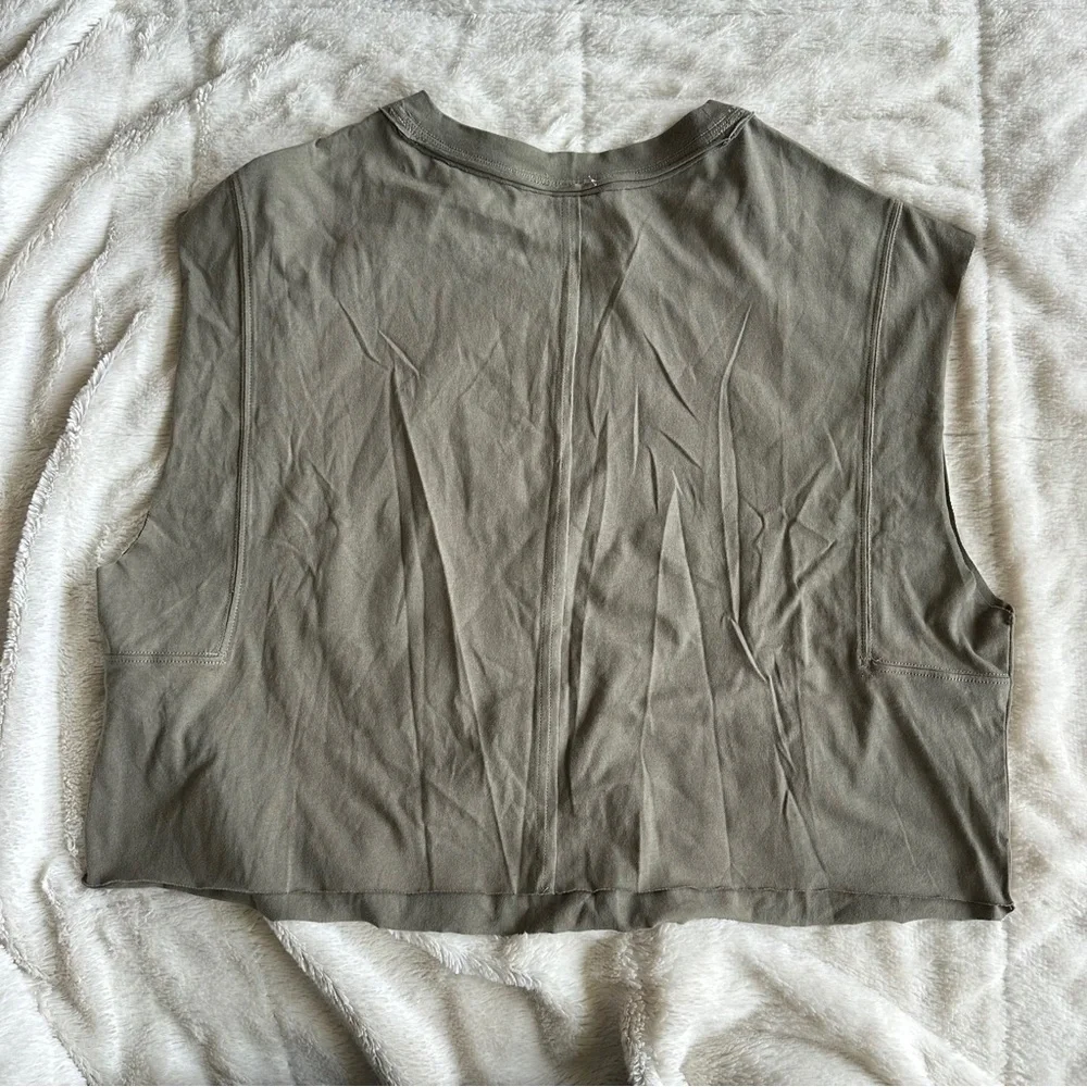 NWOT Free People Inspire Logo Tank in sage stone combo buti, S - Picture 11 of 11